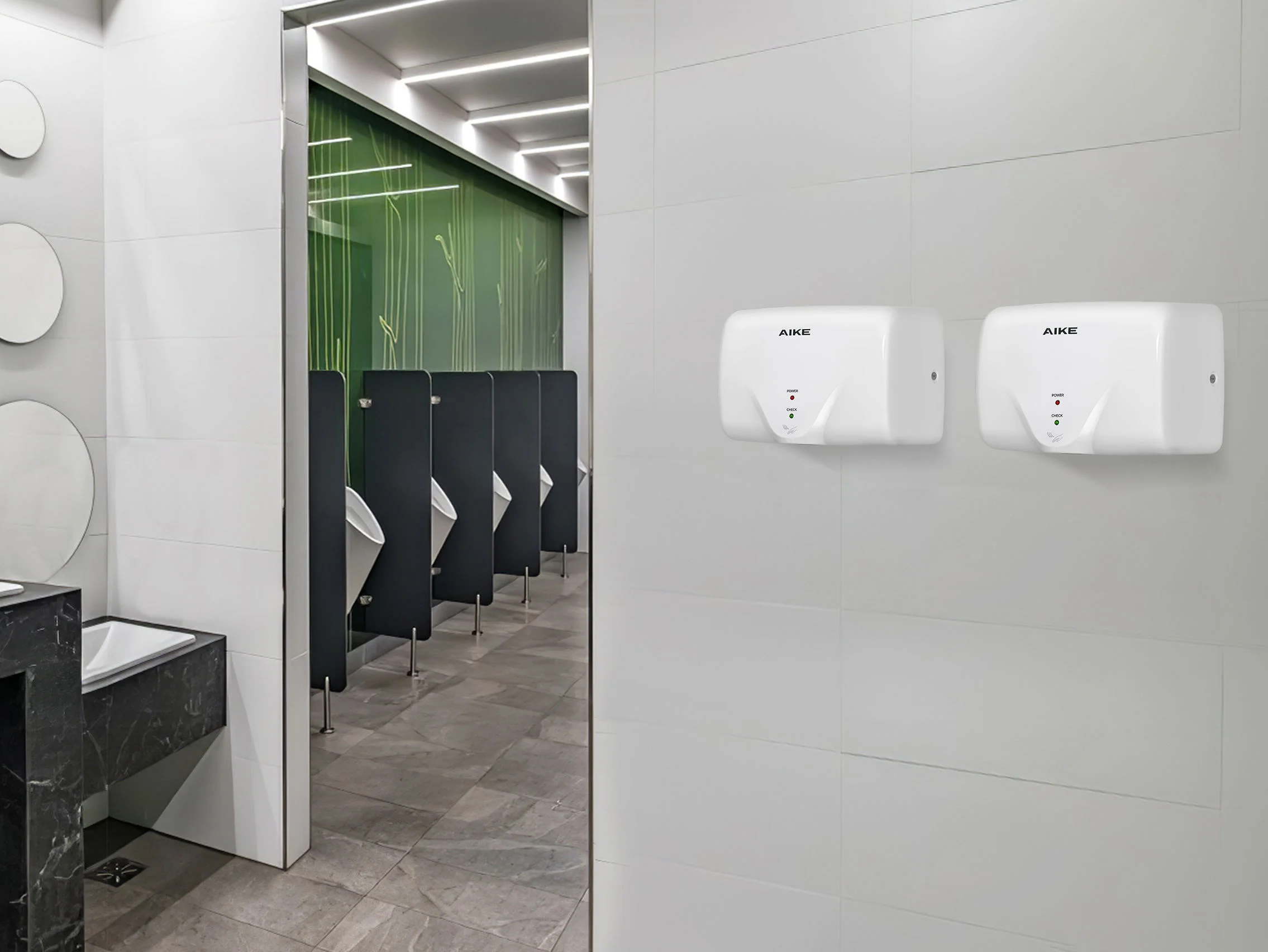 Cost-Effective AK2803K ABS Plastic Wall-Mounted Hands-Free Hand Dryer Commercial Grade for Public Washrooms