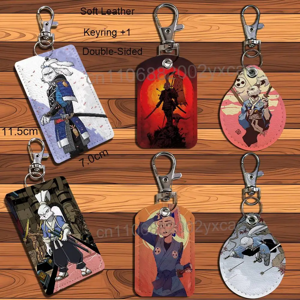 Miyamoto Usagi Usagi Yojimbo Holder For Bank Business Work Card Holder Student Card Case Bus Card Keychain