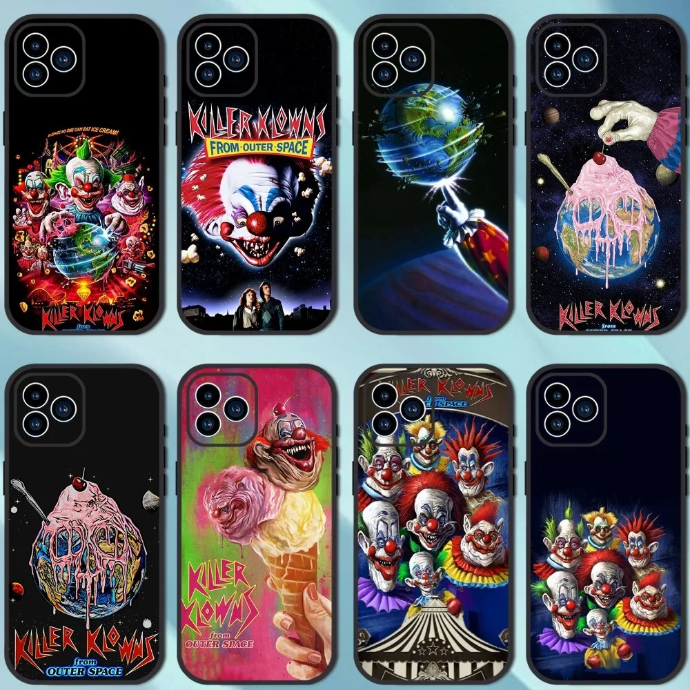 Movie K-Killer Klowns From Outer Space Phone Case For iPhone 13 12 11 14 15 Pro XS Max XR X 8 7 6S 6 Plus Soft Back case