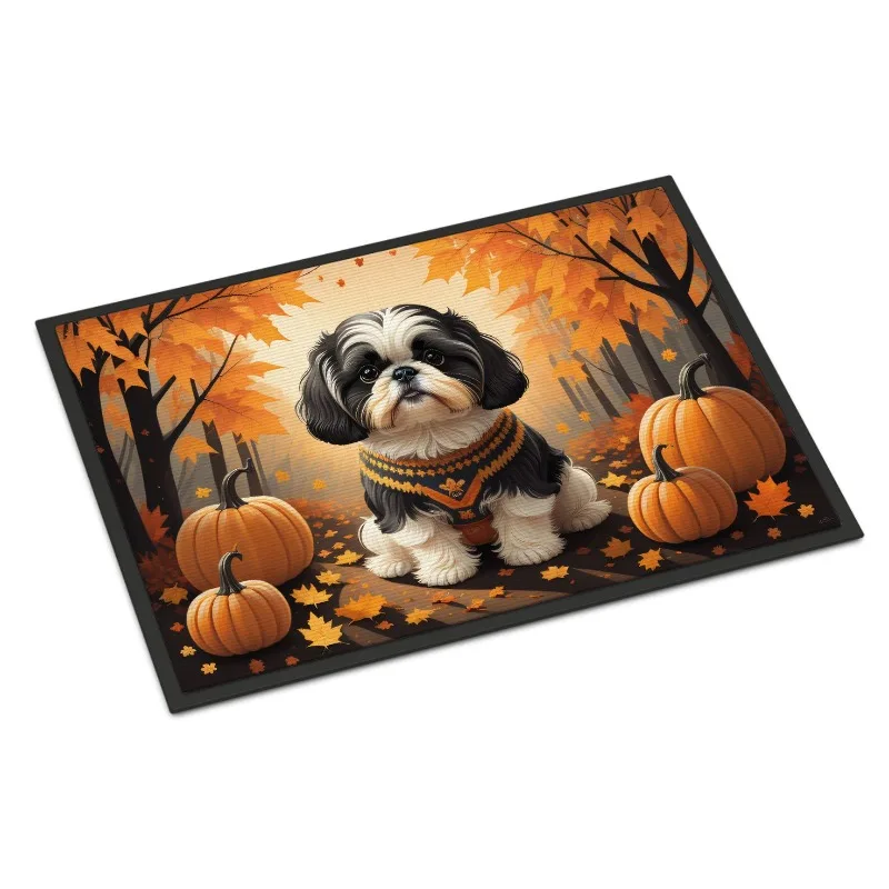 

Pet Gifts NEW Shih Tzu Fall Doormat Non-Slip Washable Indoor Outdoor Entryway Rug Weather Resistant Decor