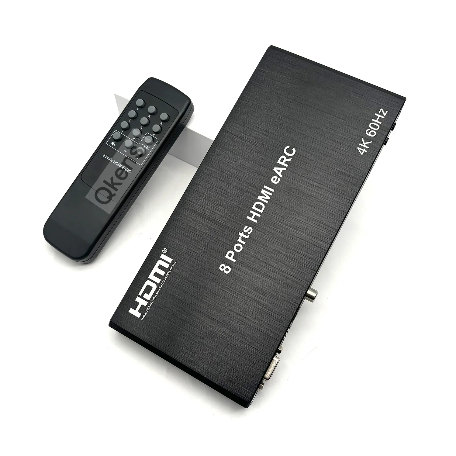 8 Ports HDMI EARC Audio Extractor Repeater 1 in 8 Out EARC Audio Return 1x8 Splitter / 4K 60Hz 8x1 HDMI Switcher Video Converter