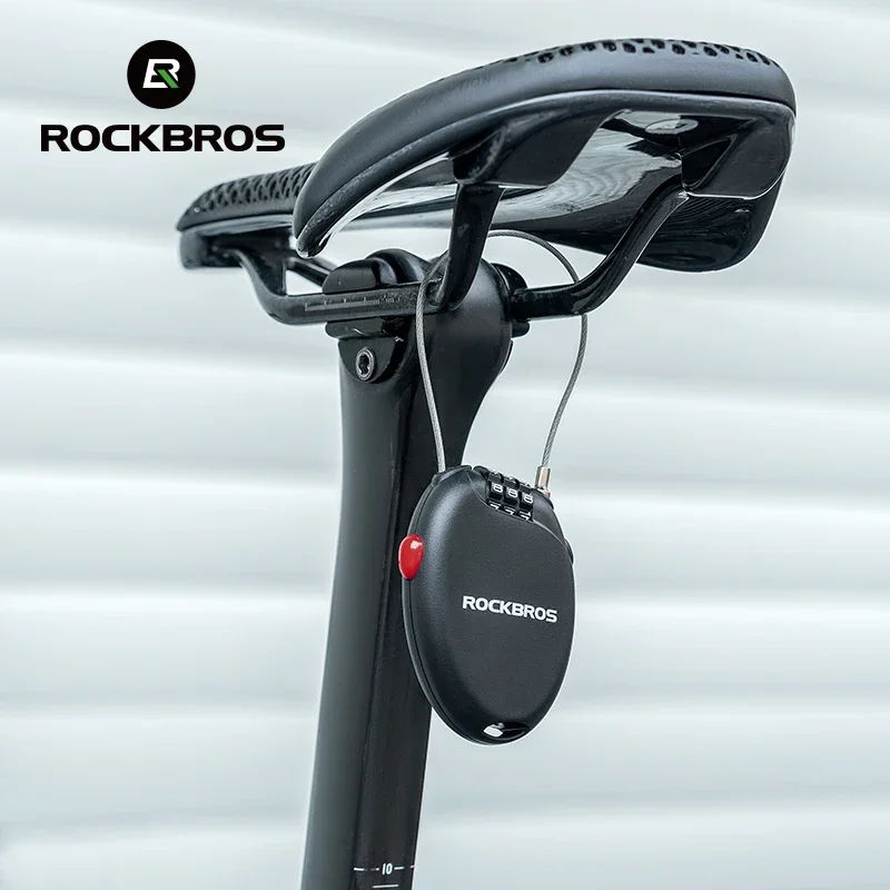 ROCKBROS Mini zamek rowerowy zabezpieczenie przed kradzieżą przenośny lekki 3-cyfrowy hasło blokada kablowa kask rowerowy blokada łańcucha akcesoria