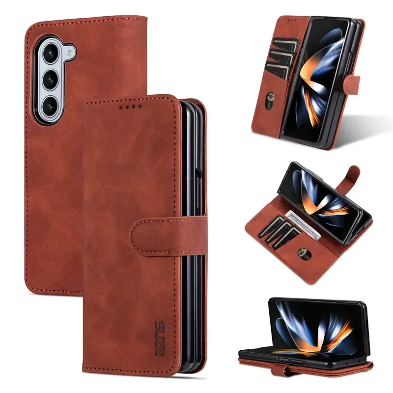 EUCAGR Brieftasche Stand Magnetische Flip PU Ledertasche Für Samsung Galaxy Z Fold 3 4 5 6 7 Halter Abdeckung Für Samsung Z Fold7 6 5 4 3