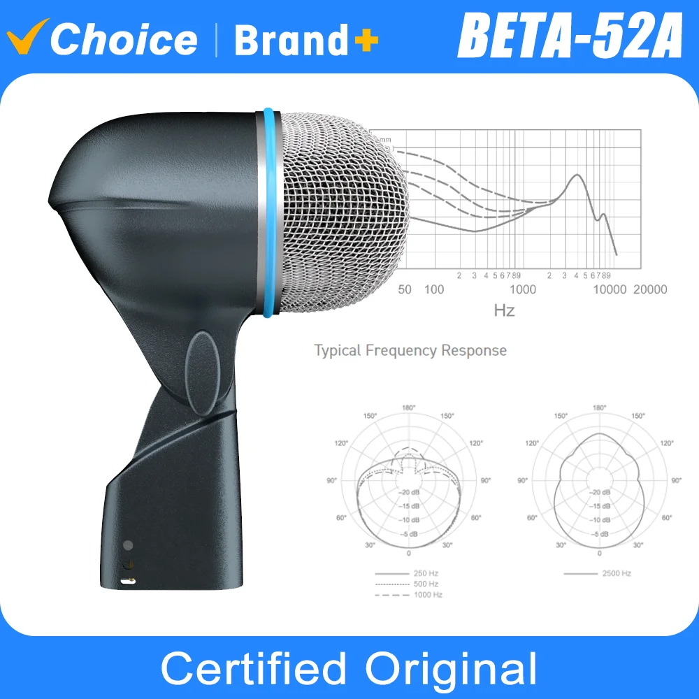 Motorcycle Beta 52a Drum Microphone Instrument Kick Drum Bass Mic Dynamic
