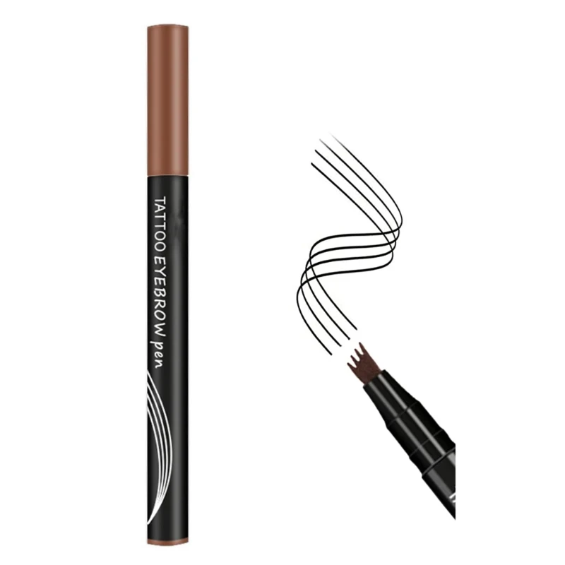 Eyebrow Pencil with 4 Micro-Fork Tip Applicator Long Lasting Waterproof Makeup Dropship