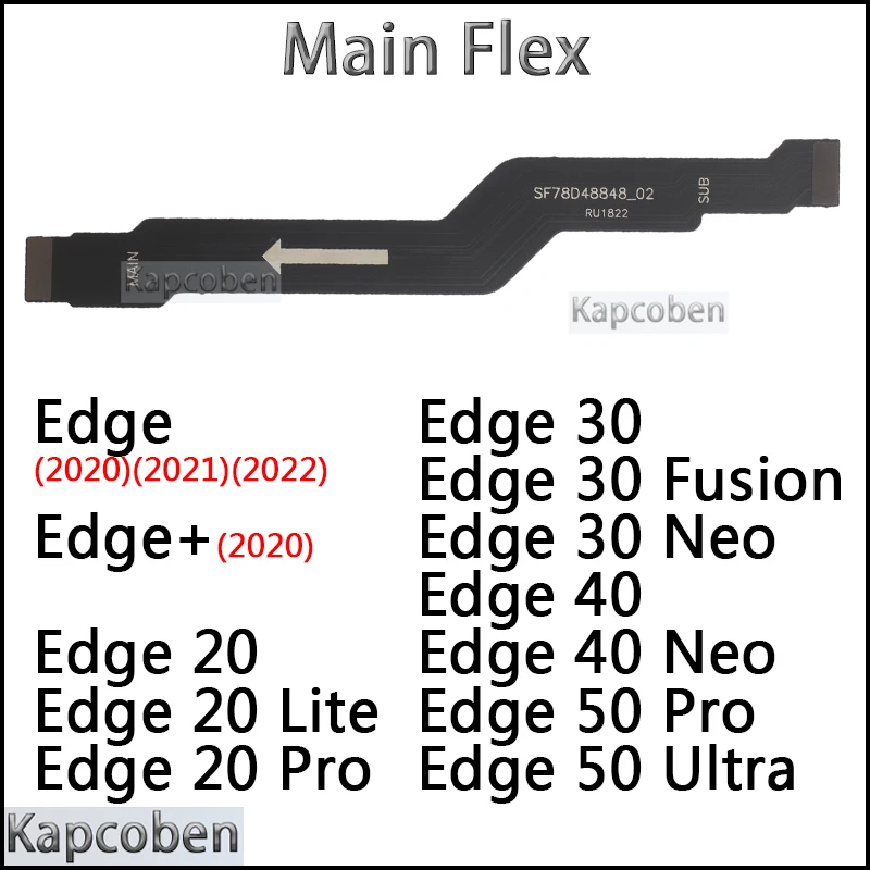 

Main Board Connector Flex for Motorola Moto Edge 30 40 50 20 2020 2021 2022 Fusion Neo Lite Pro Ultra Plus Motherboard Cable