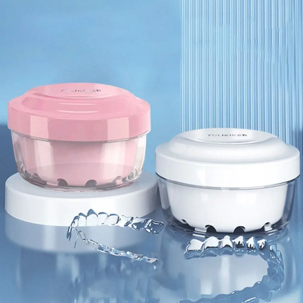 Portable Oral Orthodontic Retainer Case Japanese Cleaning Tooth Invisible Braces Soaking Box Sealed Mouthguard Container