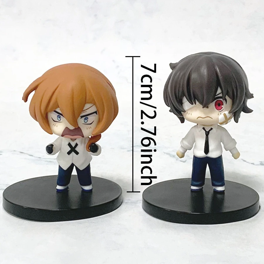 7Cm Bungou Stray DogsอะนิเมะรูปKawaii Dazai Osamu Action Figureน่ารักNakahara Chuuyaตุ๊กตาPVCคอลเลกชันตุ๊กตาตุ๊กตาของเล่น