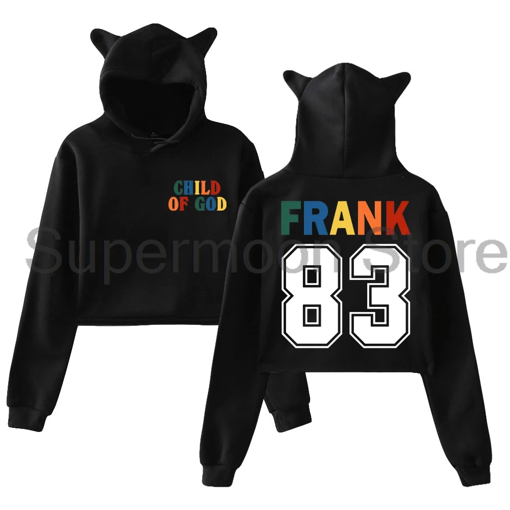 

Толстовка с логотипом Forrest Frank Child of God Tour Part II 83, толстовка с капюшоном и кошачьими ушками, укороченный топ с длинными рукавами, женская одежда