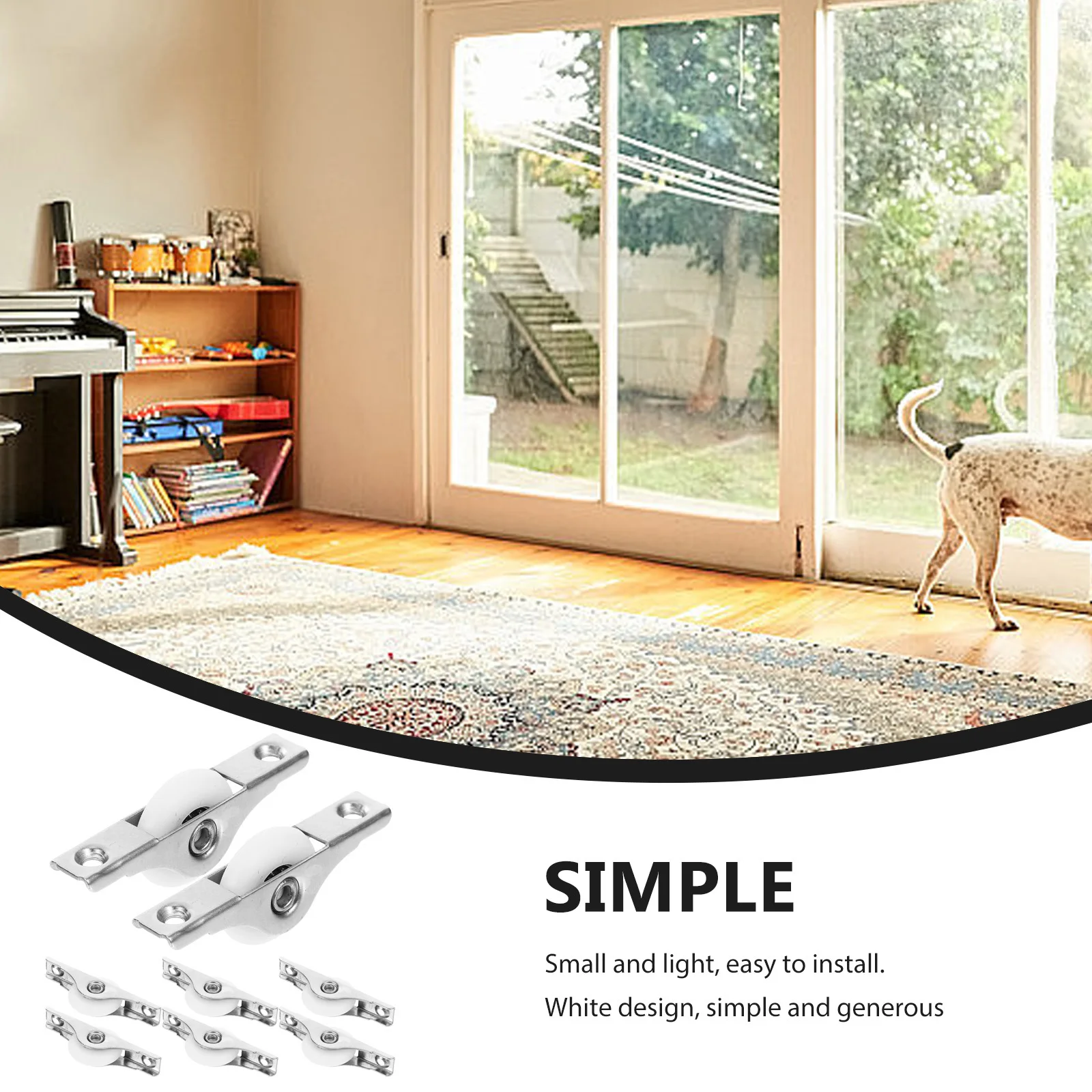 

4pcs Sliding Door Pulley Replacement Heavy Duty Window Track Roller Sliding Door Roller Window Rollers Pulley Wheel Track Wheel