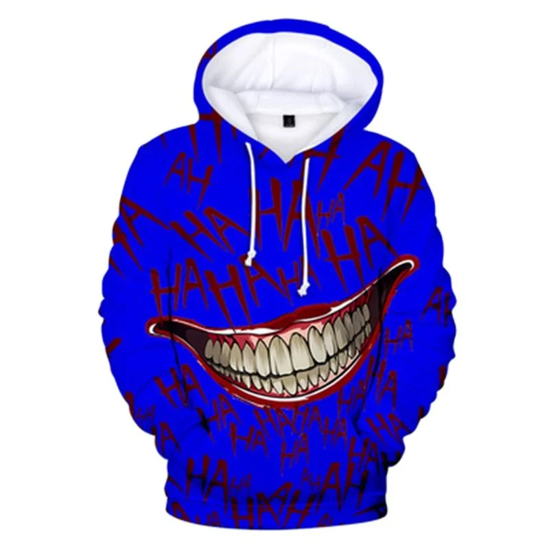 Haha Joker Fashinon 3D Hoodies Men Women Oversized HipHop Casual Hoodie Pullovers Hooded Sweatshirt Tracksuits Coat Kid Clothing