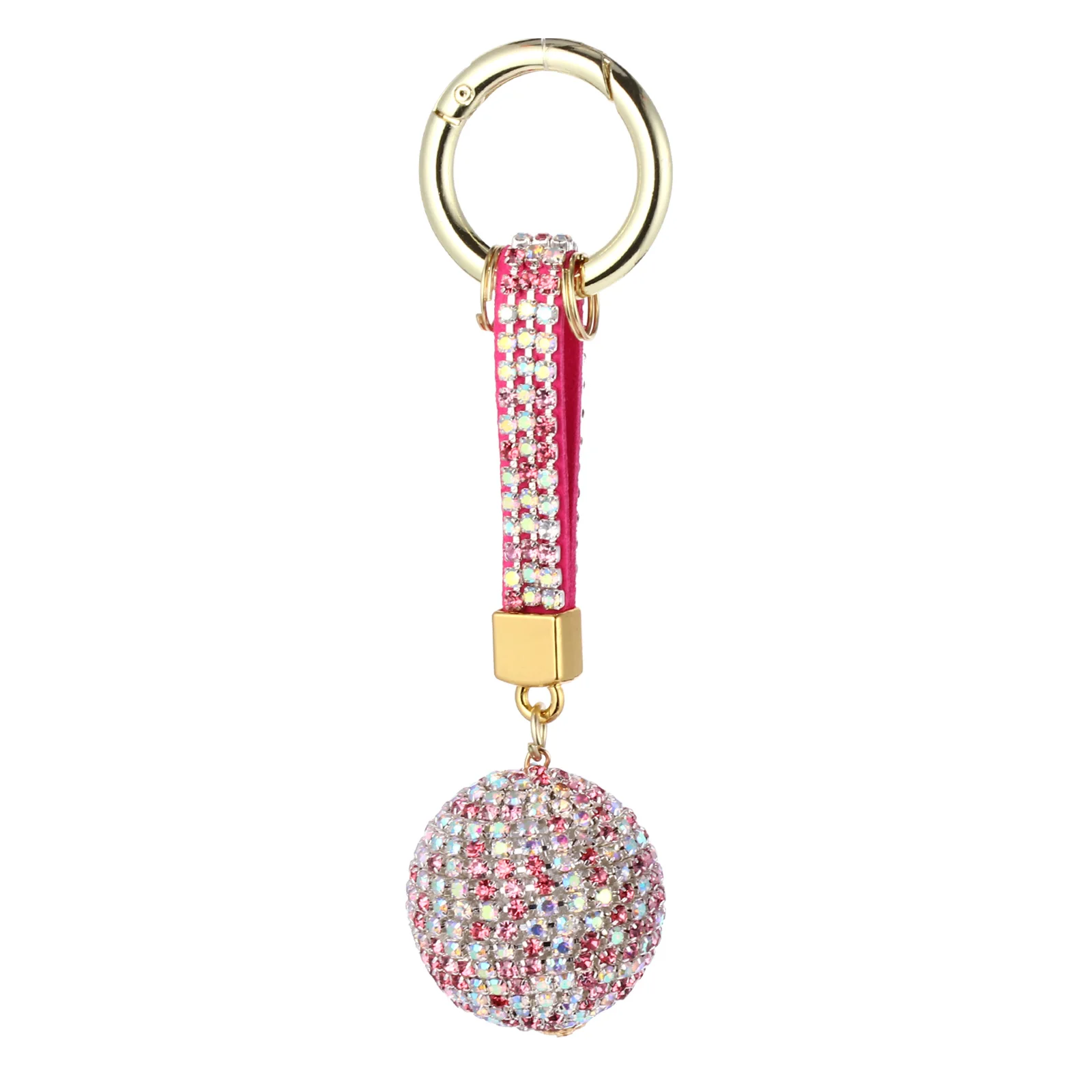 

Stylish Crystal Ball Keychain 1Pc Fashion Hanging Pendant Accessory Elegant Car Key Decoration Kids Gift
