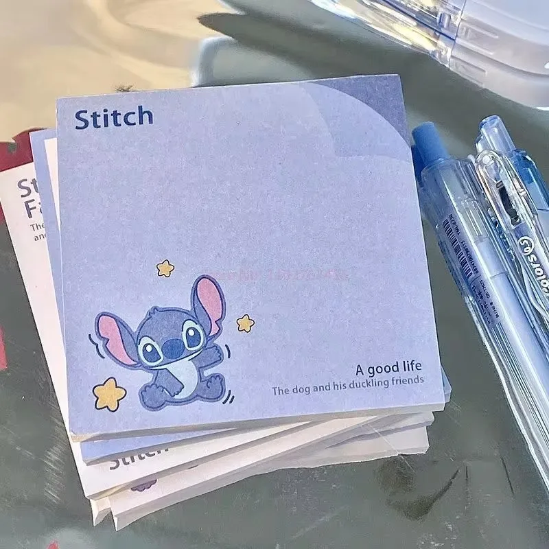 Anime Disney Stitch Note Paper Cartoon Cute Stitch Message Paper Notepad Student Stationery Kids Toys Boy Girls Note Paper Gift