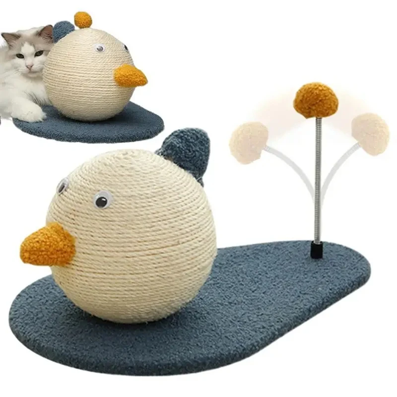 

Kitten Scratching Pad Sisal Small Cat Scratching Mat Pet Interactive Training Scratching Toy Duck-Shaped Design Exercise