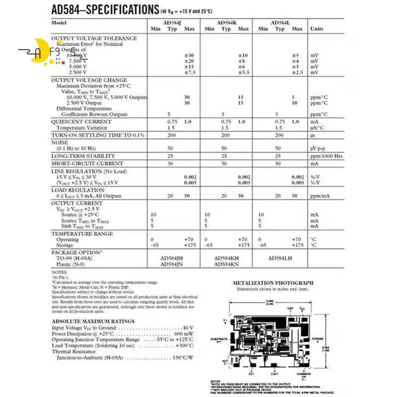 

AF95-AD584 Reference Voltage Source 10V AD584KH Voltage Reference Board Calibration For Multimeter Voltage Filter