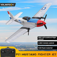 Volantex 400mm wingspan P51 Mustang 2CH RTF RC electric aircraft fixed wing model remote control fighter FLEEX foam adult toy