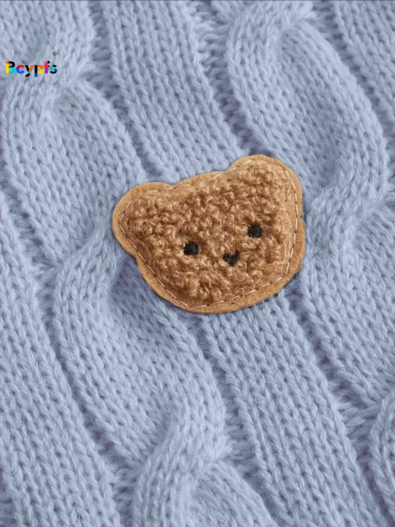 여성용 봄 니트 골지 스웨터, 귀여운 곰 디자인, 중간 길이 소매 풀오버. 새로운 여름 니트웨어, 캐주얼 스트리트웨어.