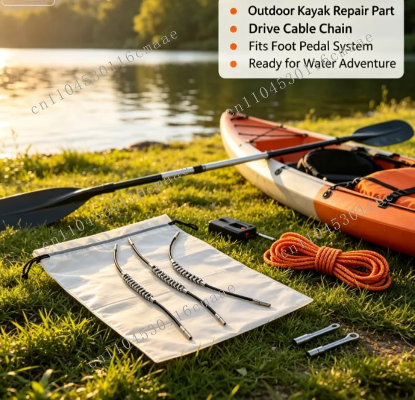 Canoe Pedal Drive Rudder System Heavy Duty Wear Resistant Stainless Steel Control Cable Repair Parts