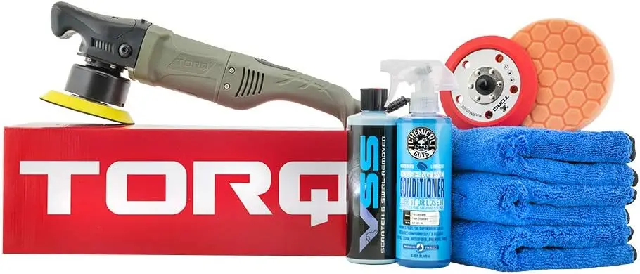 

Chemical Guys 10FX Random Orbital Polisher Kit One-Step Scratch and Swirl Remover Kit (8 Items) (BUF613)