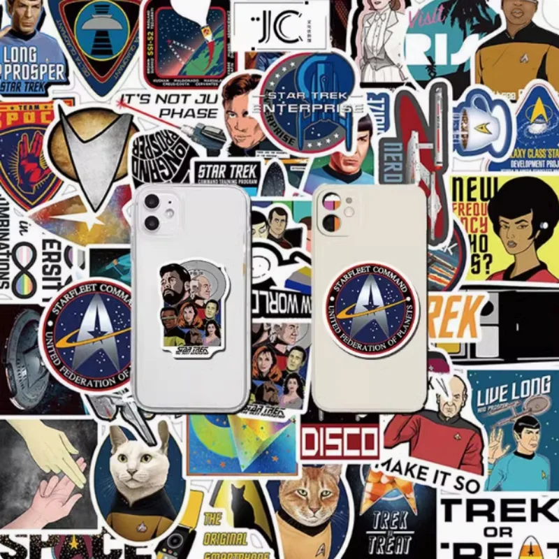 100 Sheets Classic Movies Star Trek Graffiti Sticker Pvc Adhesive Notebook Guitar Skateboard Waterproof Removable Stickers Gift