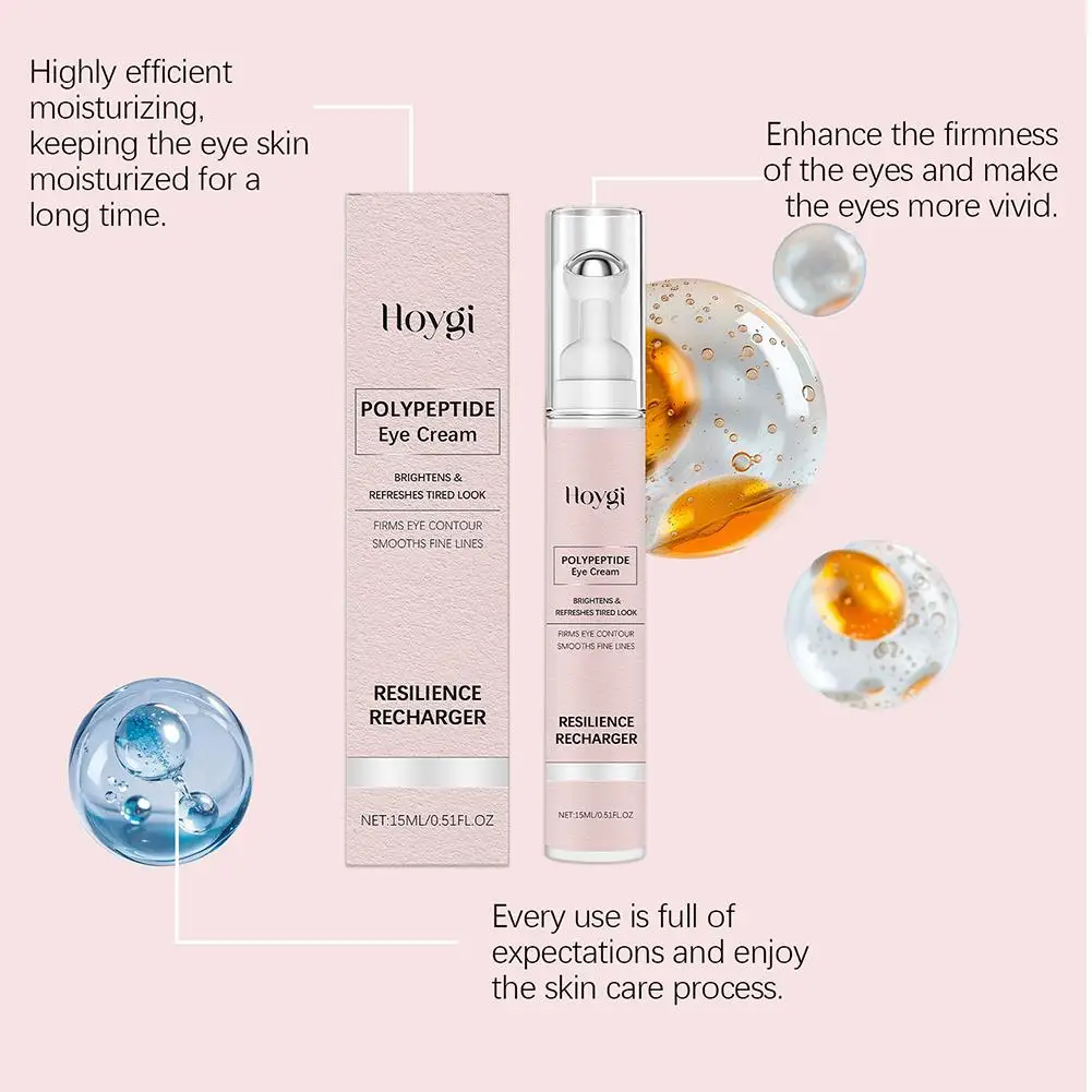 

Polypeptide Eye Cream Remove Eye Bag Anti-Puffiness Fade Skin Nourishing Circle Eye Firming Massage Care Roller Cream Dark D3C6