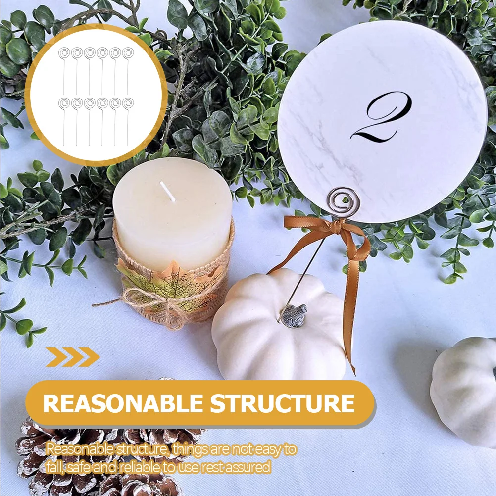 

50 pcs Photo Holders For Tables Place Card Holder Table Number Clip Memo Clips Picture Display Stand Office Message Clip Table