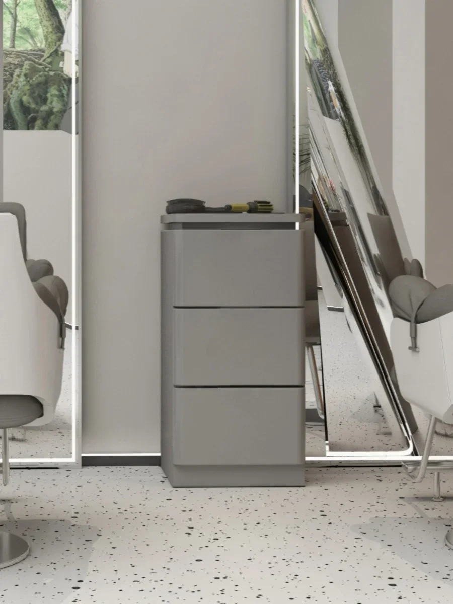 Hairdresser Special Tool Cabinet Stainless Steel Storage Double-sided Cabinet High-end Barber Shop