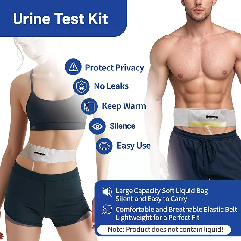 

1 Set Urine Test Complete Kit With Adjustable Belt And Temperature Test Strips Silicone Funnel Urine Test Kit For Hospital Home