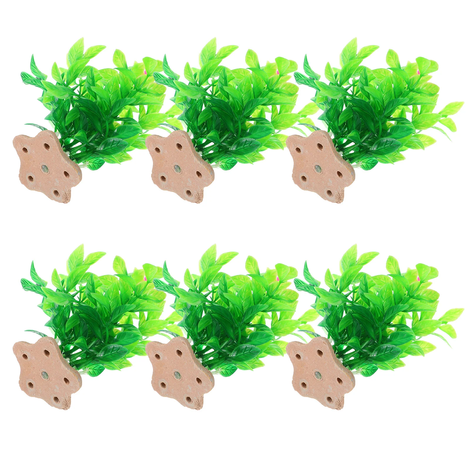 

6Pcs Aquarium Simulation Plants Realistic Artificial Plastic Aquatic Greenery for Fish Tank Decor Goldfish Habitat Landscaping