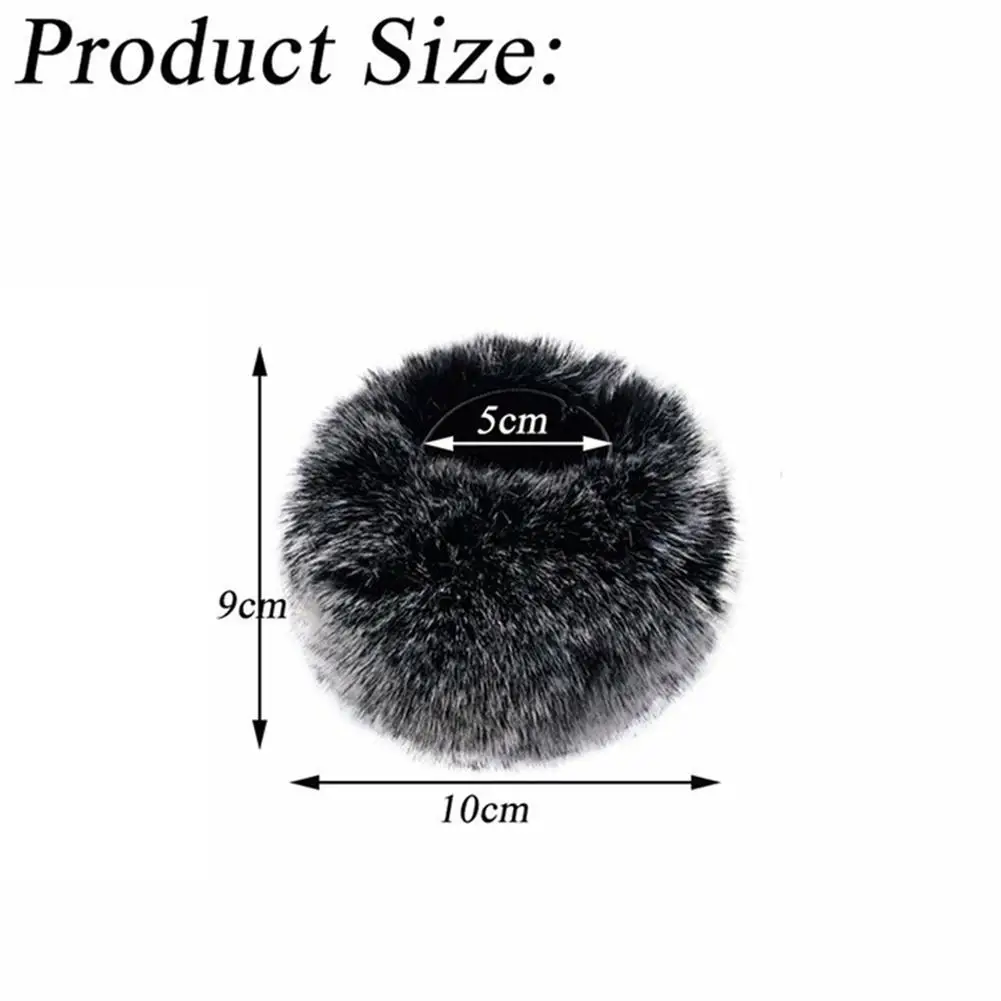 Plush Microphone Cover Windscreen Fluffy Artificial Fur Sleeve Compatible for Blue Yeti Condenser Microphone Reduce Noise