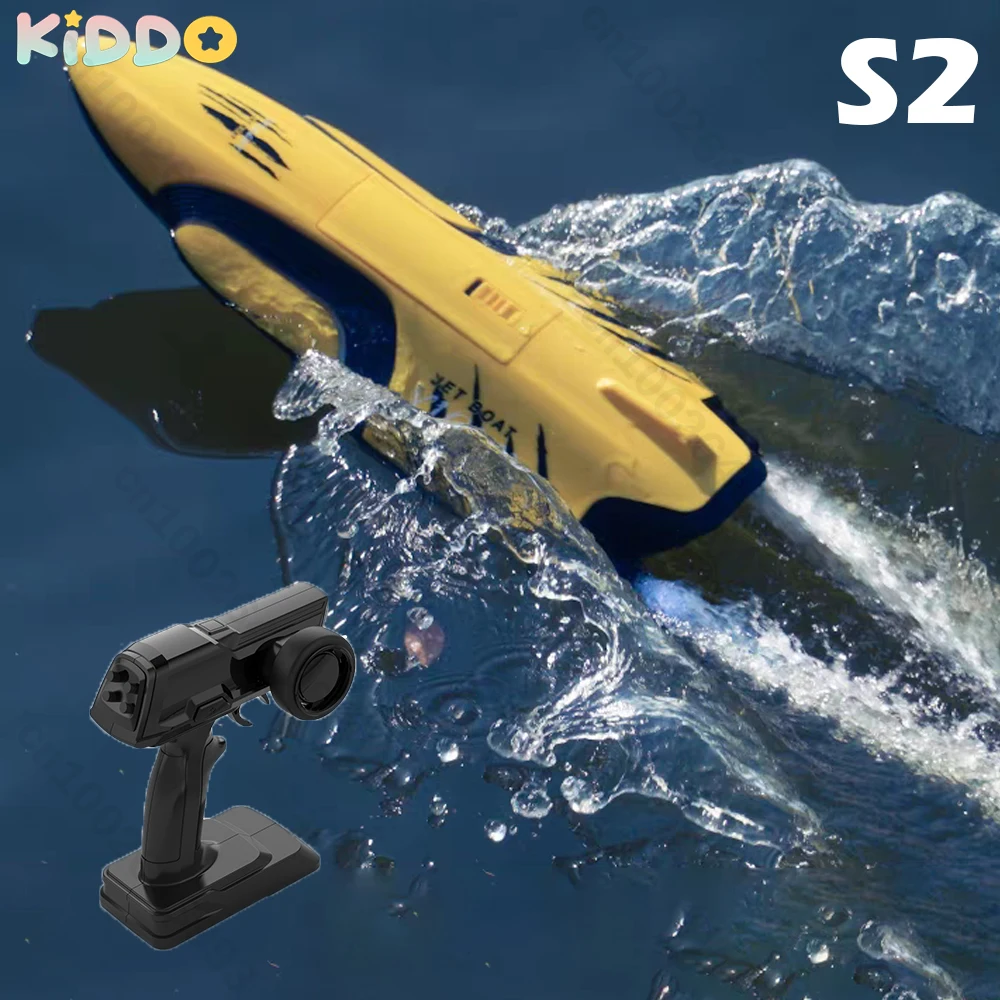 

S2 Rc Boat Double motor Wireless 2.4G Electric Long Endurance High Speed Racing Boat Speedboat Water Model Children Toy Gift