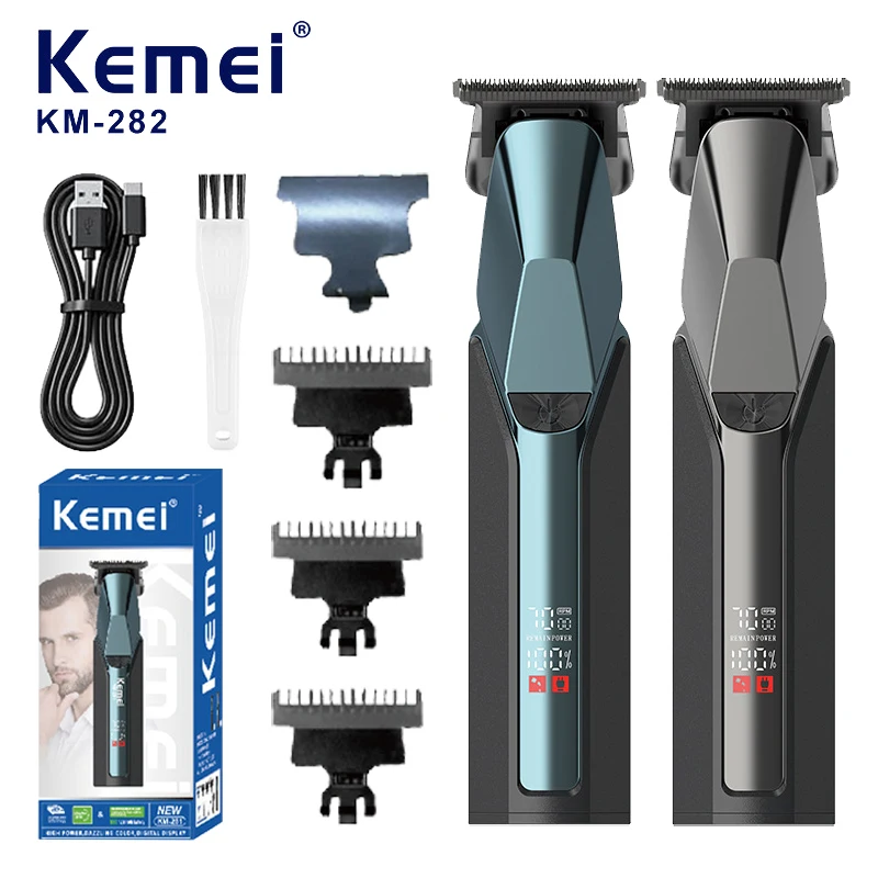 

Kemei KM-282 электрические машинки для стрижки волос мужские бытовые машинки для стрижки волос беспроводные триммеры для бороды/волос режущая машинка для стрижки волос USB