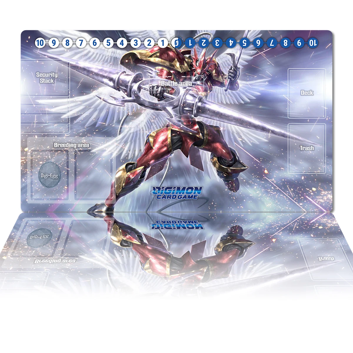 

Digimon Playmat Dukemon Gallantmon TCG CCG Card Game Board Game Mat Anime Mouse Pad Custom Desk Mat Gaming Accessories Free Bag