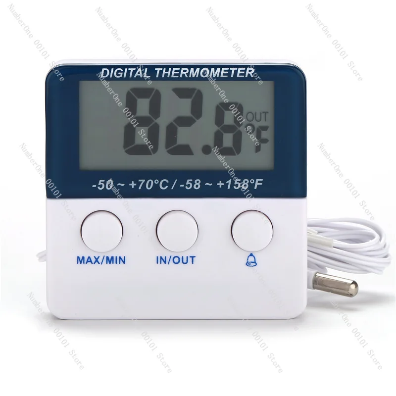 TH-002 New Electronic Digital Thermometer, Waterproof Refrigerator Freezer Temperature Monitor with Display