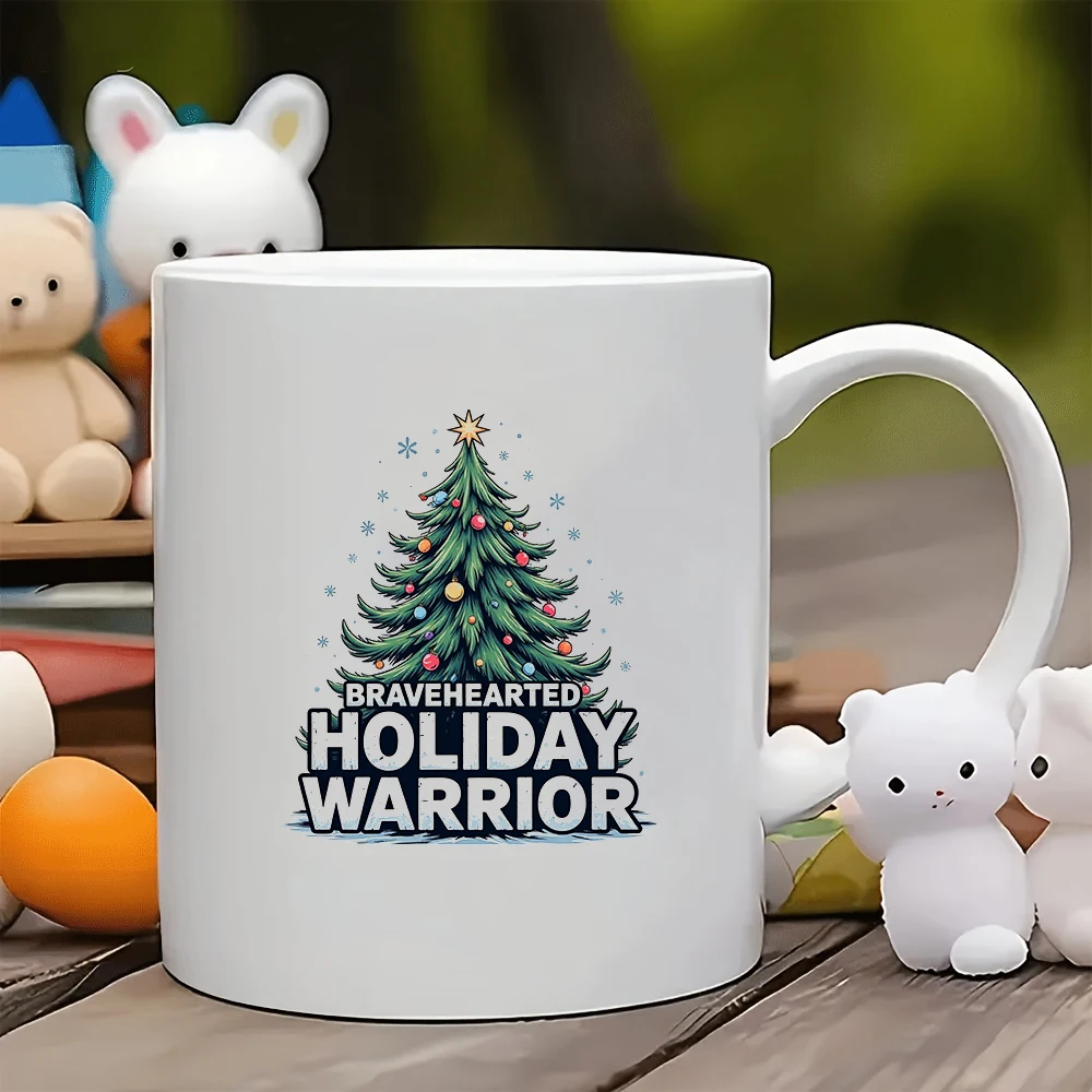 

11oz Mug + Christmas Tree Cartoon Design + Creative Christmas Gift - Kids Cup Family Office Coffee Mug Essential Christmas Tool