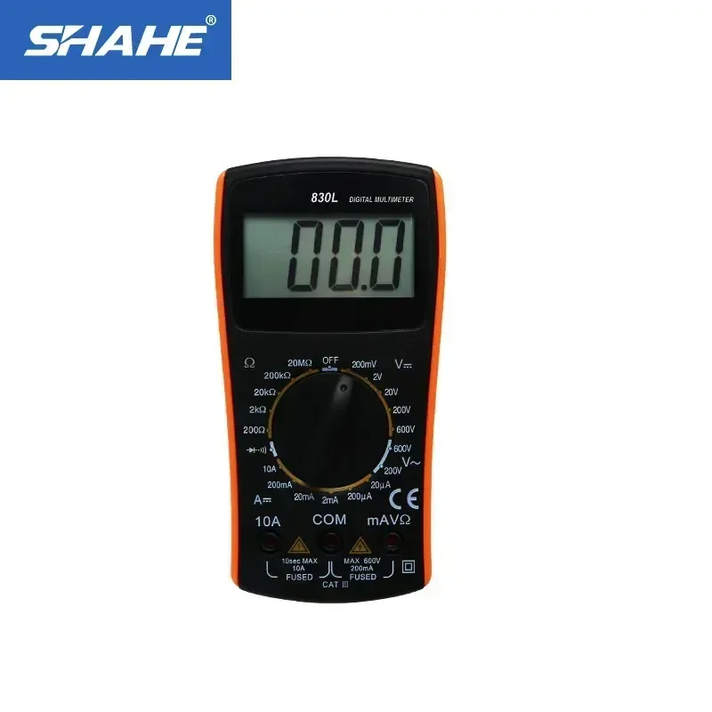 Shahe VC830L Digital Multimeter Tester Portable AC/DC Voltage Tester Meter 2000 Counts Manual Range Large Screen