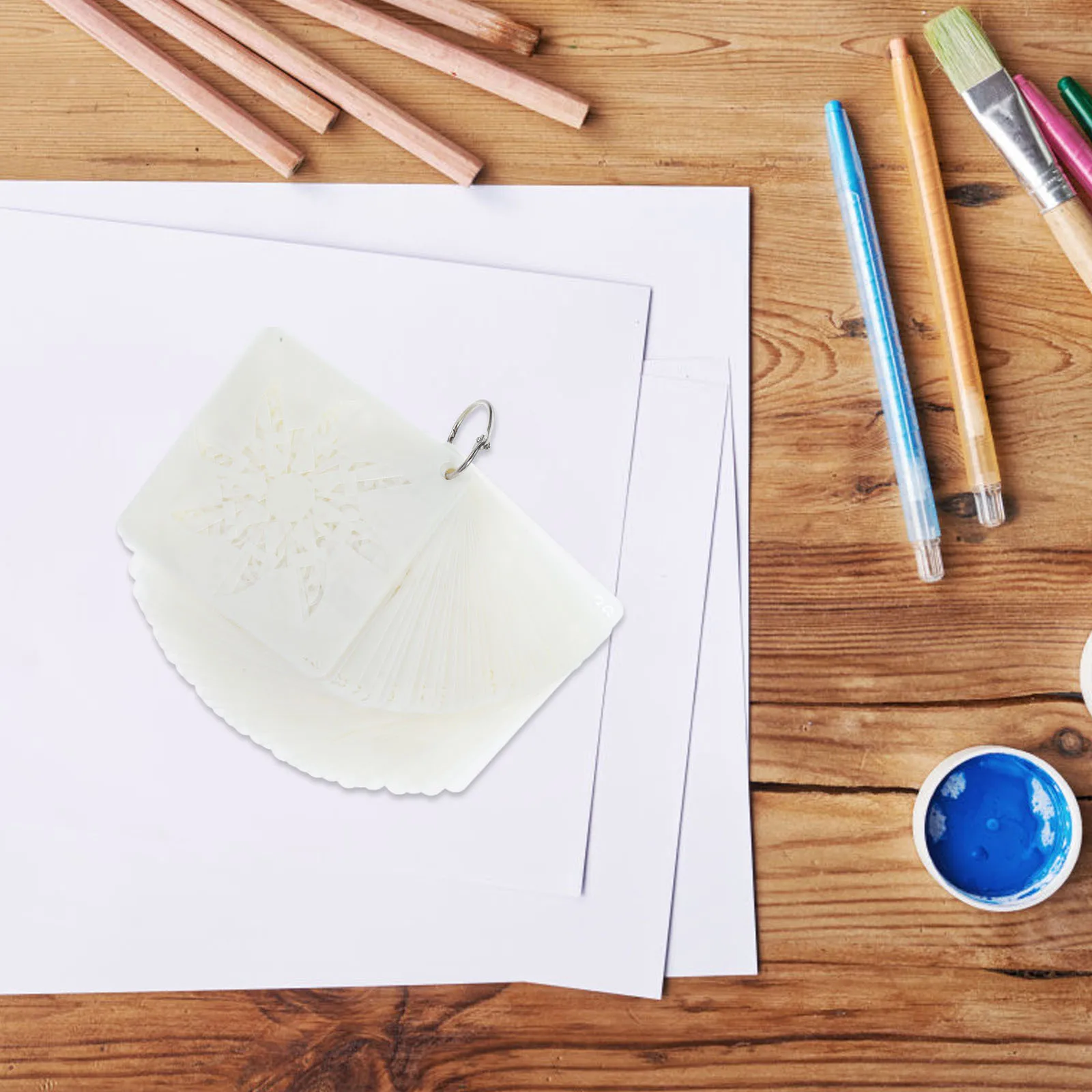 مجموعة واحدة من استنسل ماندالا لطلاء قوالب تصميم الزهور المعقدة DIY ديكور جدران المنزل المشاريع الحرفية على أسطح متعددة