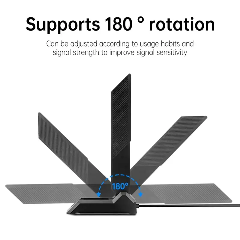2025 New-Magnetic Foldable Wifi 6E Antenna Tri-Band 6Ghz/5Ghz/2.4Ghz 12Dbi High Gain External Signal Receiver For Router