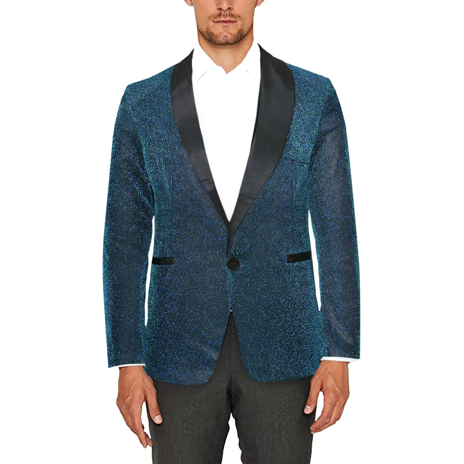 Men Sequins Blazer Designs Plus Size Slim Fit Solid Color Velvet Sequined Blazers Jacket DJ Club Stage Party Wedding Clothes