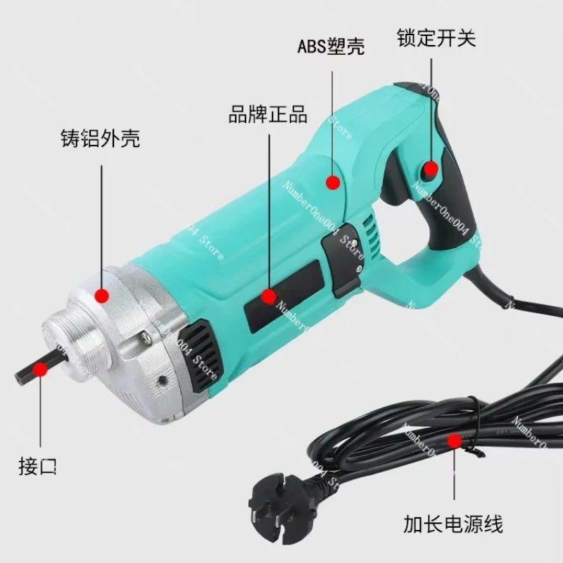Handheld Concrete Vibrating Poker, Small Single Phase 220V Cement Immersion Vibrator for Home Construction