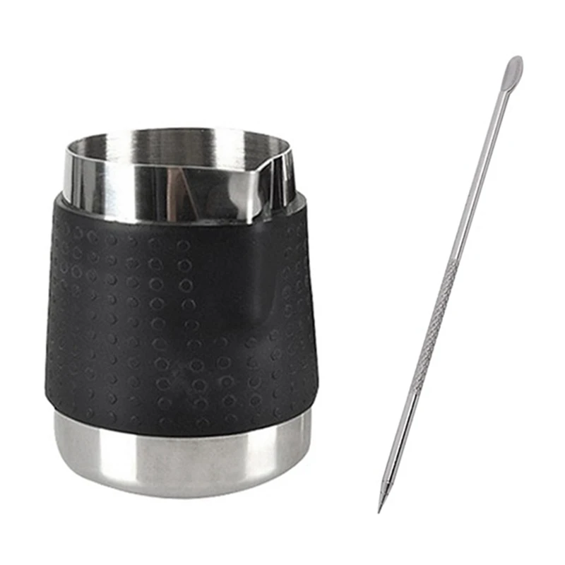 AT14 350ML Stainless Steel Milk Frothing Jug With Decorating Pen Milk Pitcher Espresso Coffee Pitcher For Coffee Latte