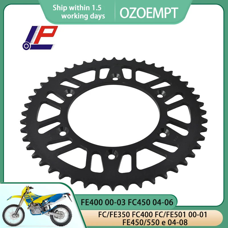 

OZOEMPT 520-48T Motorcycle Rear Sprocket Apply to FC/FE350 FC400 FC/FE501 00-01 FE400 00-03 FC450 04-06 FE450/550 e 04-08