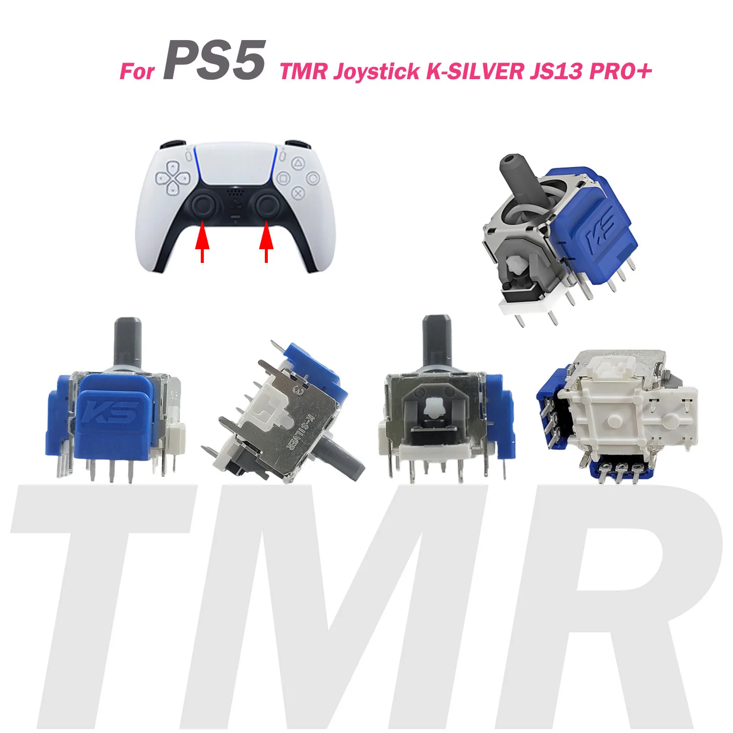 

2/4/6/8/10pcs K-Silver JS13 PRO+ TMR Electromagnetic Joystick for PS5 3D Analog Thumbstick No-Drift Gamepad Replacement Part