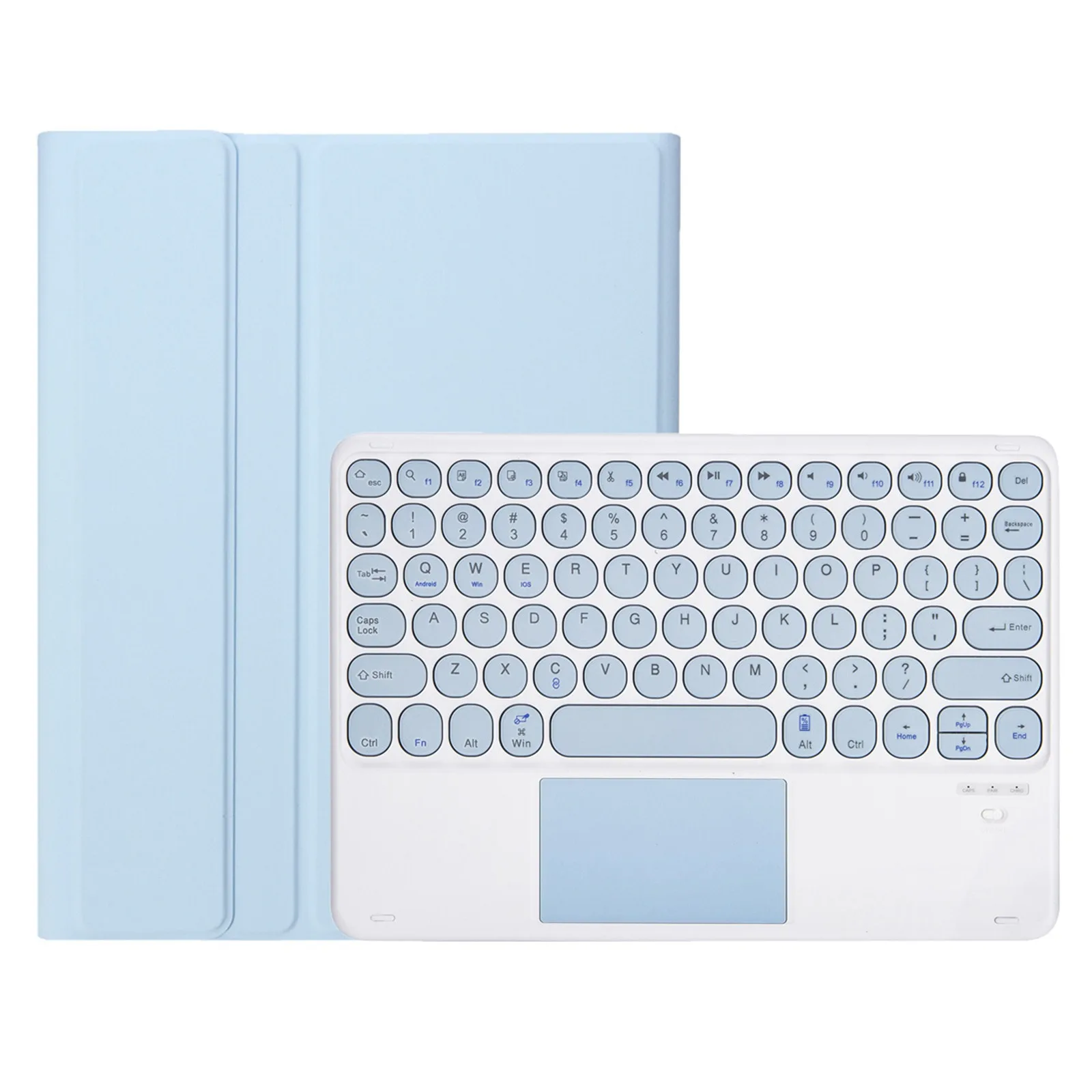 For iPad Air (2013)/Air 2/iPad 9.7-inch(2017)/(2018)/iPad Pro 9.7 inch(2016) TouchPad Bluetooth Keyboard +Shockproof Stand Case