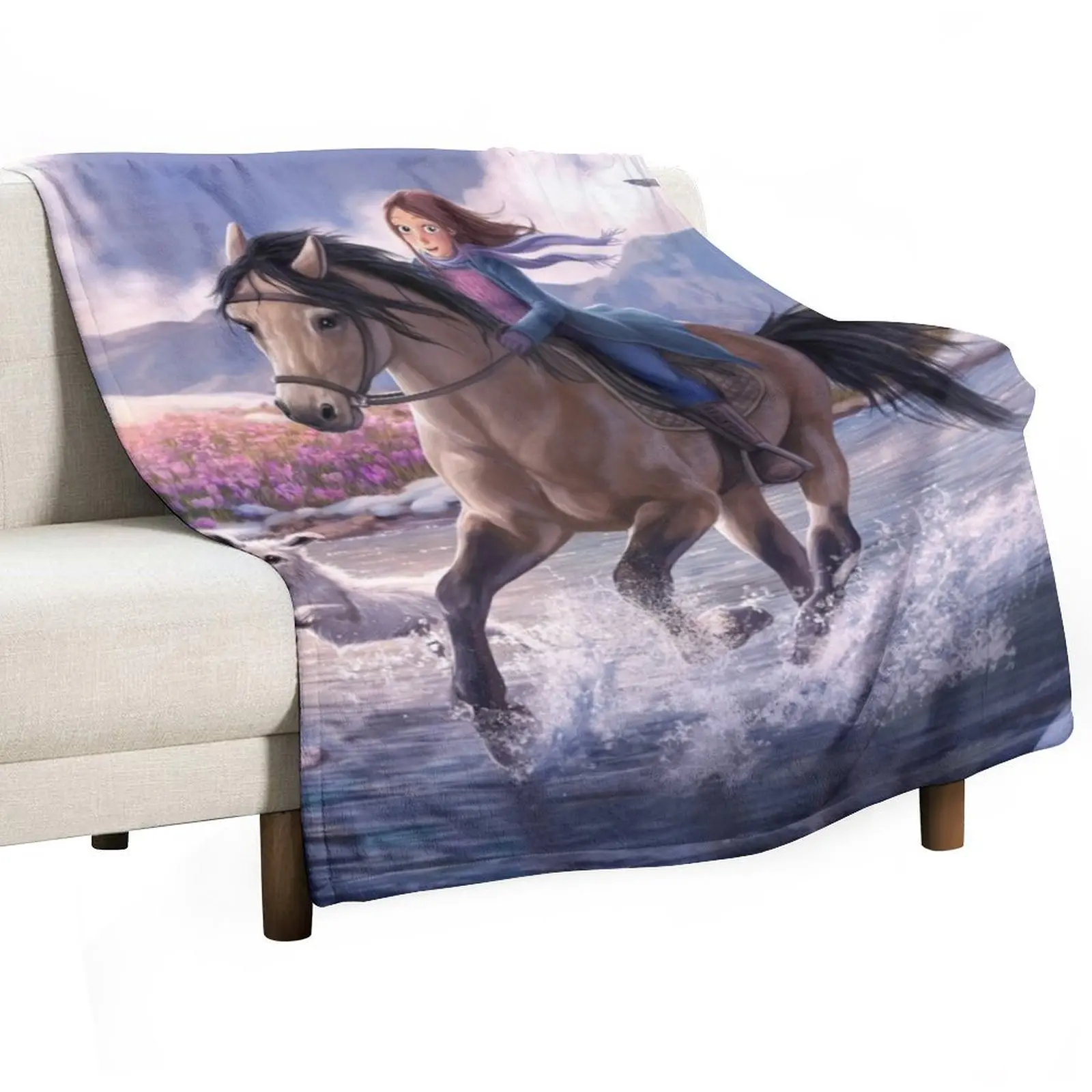 

StarStable Horse Wallpaper Throw Blanket Thermal For Decorative Sofa Sleeping Bag sofa bed Blankets