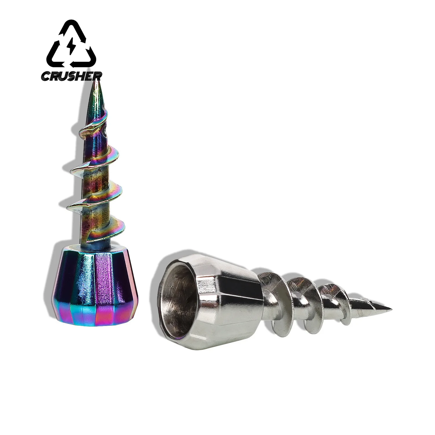 Trituradora de Cachimba de Metal, cuenco de tabaco de Estilo espiral, accesorios de pipa de agua para fumar, 23mm