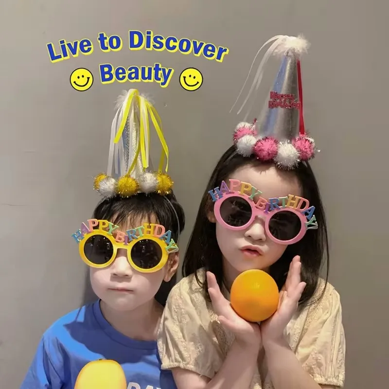 نظارات زينة لعيد ميلاد سعيد للفتيات ، إكسسوارات الشعر ، إكسسوارات الصور ، ديكور العطلة ، مستلزمات عصابة الرأس #3