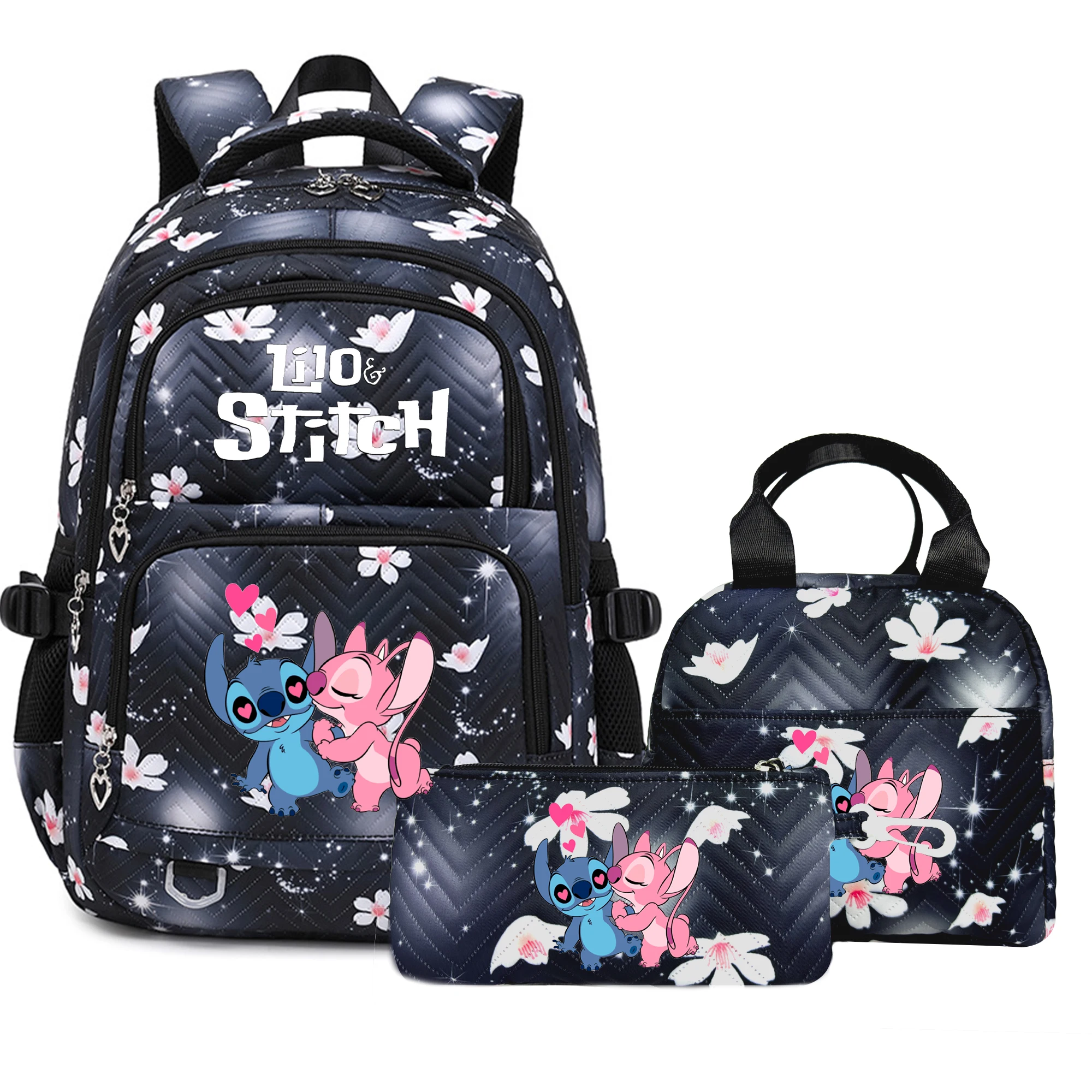 Disney Lilo Stitch Backpacks Schoolbag for Teenage Girls Bookbag Mochila Waterproof Women Backpack Female Travel Bag