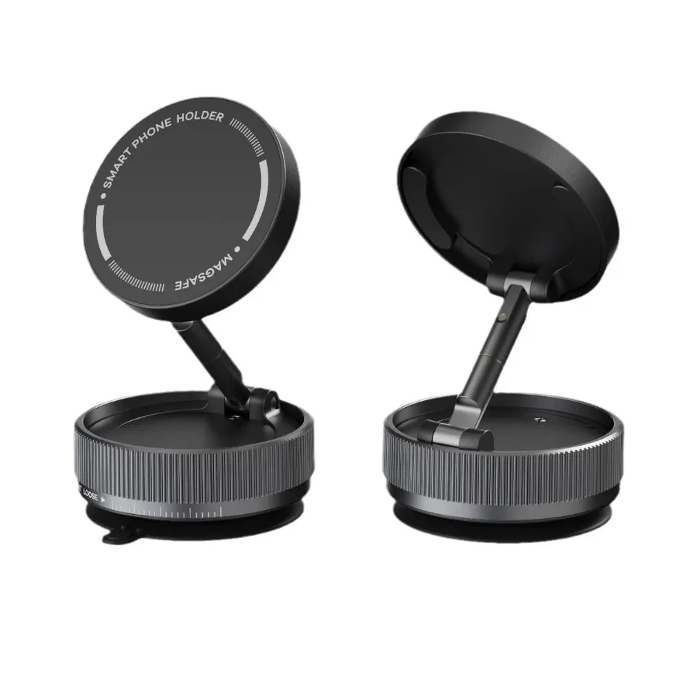 Vacuum Magnetic Car Phone Holder Foldable Suction Cup Mirror Gym Bath Shower Stand for iPhone 16 15 14 13 12 11 Pro Max Samsung