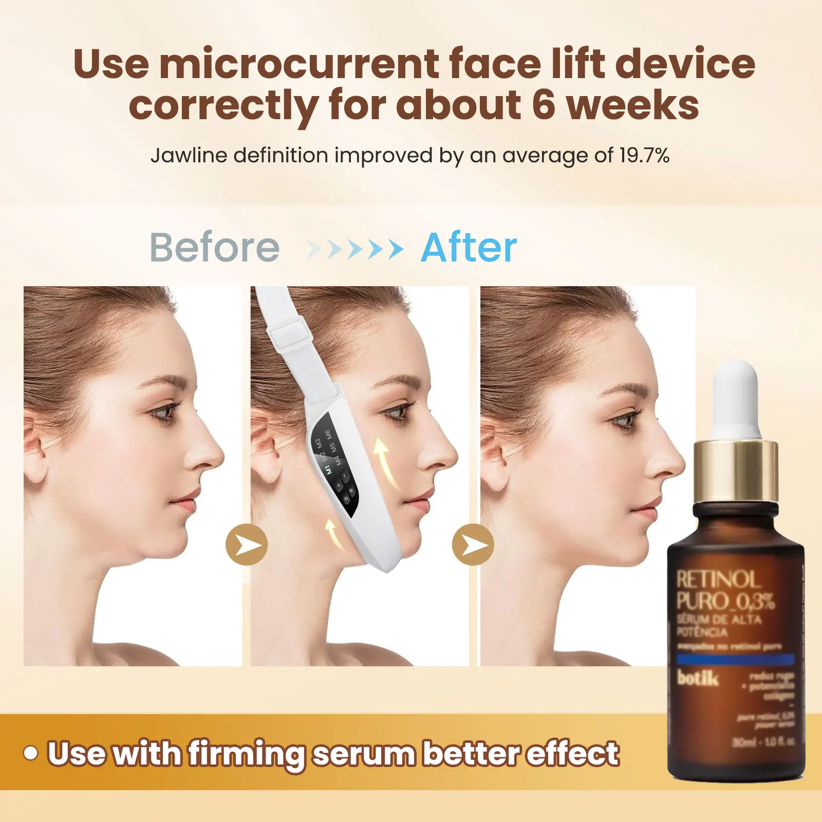Masseur de Lifting du visage EMS V, 6 Modes, 8 vitesses, Micro-courant Intelligent, dispositif de Lifting du menton du visage en forme de V pour la beauté et la santé